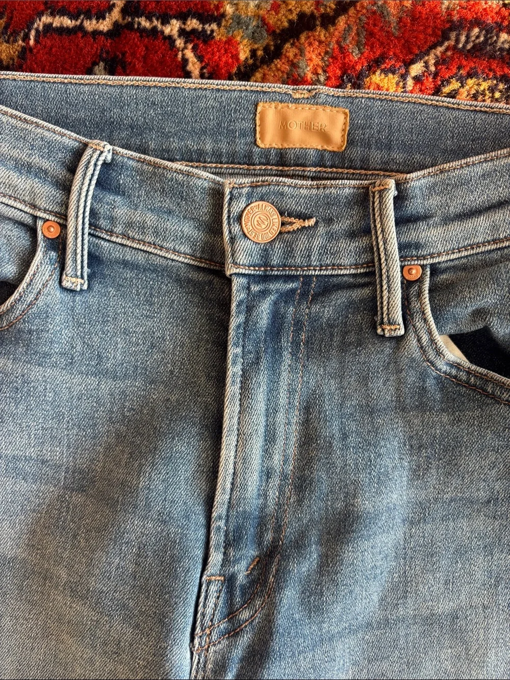 MOTHER The Insider Crop Step Fray High-Rise Jeans